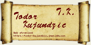 Todor Kujundžić vizit kartica